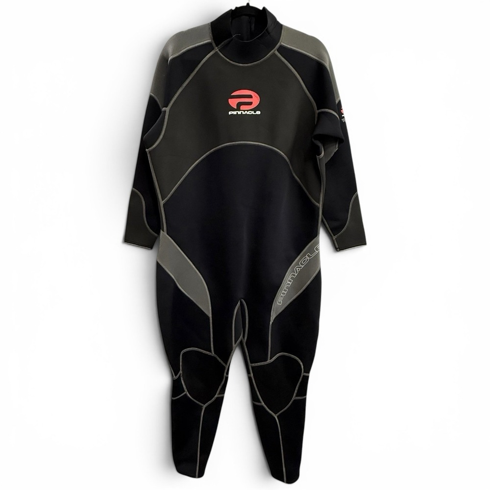 Pinnacle Venture 3mm Scuba Diving Full Body Wetsuit Men's Size King 1 Black Red
